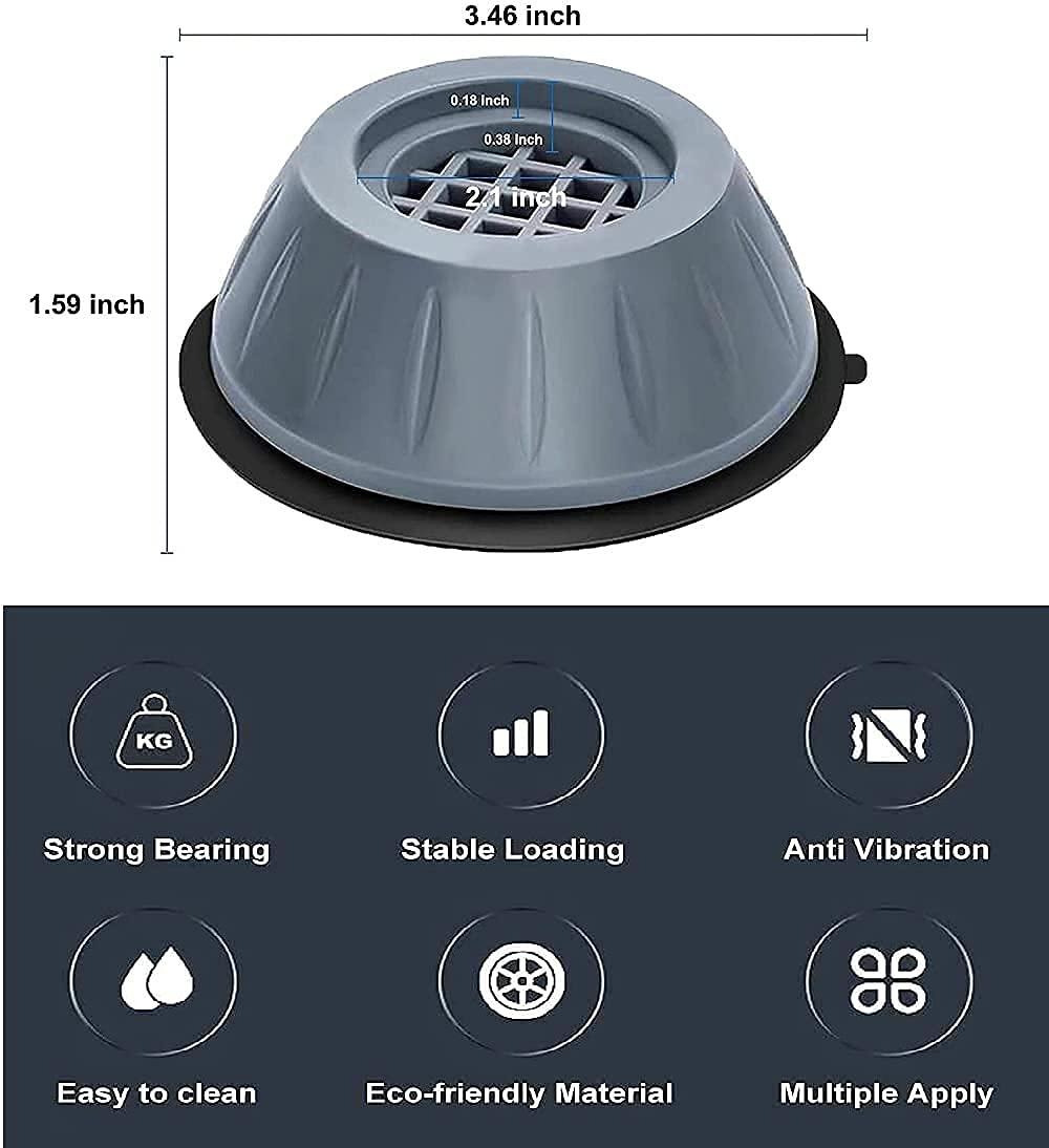 Anti-vibration Pads For Washing Machine -(4 Pcs) Shock Proof Feet For Washer.