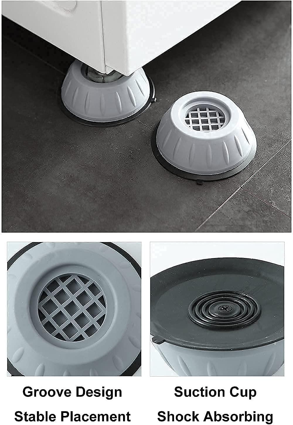 Anti-vibration Pads For Washing Machine -(4 Pcs) Shock Proof Feet For Washer.