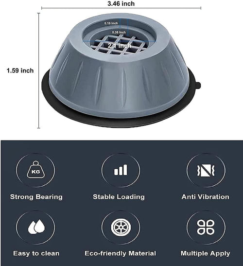 Anti-vibration Pads For Washing Machine -(4 Pcs) Shock Proof Feet For Washer.